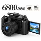 デジタルカメラ 一眼レフカメラ4K高画質6800万画素WiFi対応IRナイトビジョン28倍ズーム電子手ブレ補正2.8インチ大画面大画面液晶自撮りカメラ動画撮影初心者