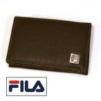  телячья кожа футляр для визитных карточек (4950 иен = специальная цена ) FILA filler * темно-коричневый 0427-92 подарок подарок 