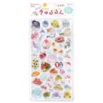 きゅるるんシール 夏の風物詩 BGM シール 夏限定 花火 金魚 ヨーヨー 祭り レジン風 ぷっくり つやつや 立体 3D スマホデコ トレカデコ 和