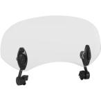 ウインドスクリーン メーターバイザー 角度調節 風防 雨除け 虫除け バイク 六角レンチ付き (クリア)