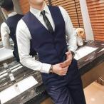 ジレベスト メンズ スーツベスト チョッキ Vネック 無地 紳士服 ビジネス ファッション フォーマル レギュラー トップス 春秋 新作 送料無料
