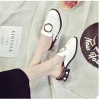 ミュールサンダルスクエアトゥ靴レデ...