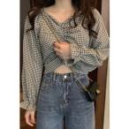 シャツブラウスレディース長袖ミニ丈...