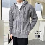 ニットカーディガンメンズ長袖ショー...