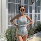  купальный костюм женский бикини моно kini One-piece type полька-дот рисунок оборка тонкий плавание одежда плавание моно kini надеты .. морская вода . горячие источники пляж бассейн новый продукт бесплатная доставка 