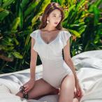  купальный костюм женский бикини One-piece type V шея оборка одноцветный плавание одежда тонкий надеты .. плавание морская вода . горячие источники пляж sexy бассейн 2020 новый продукт бесплатная доставка 