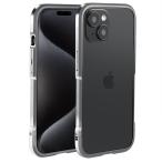iPhone15 アルミバンパー SWORD バンパー ケース T15 高品質 アルミ製 メタル フレーム ネジ式 アイフォン15（チタンxシルバー）