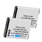 【２個セット】HX-WA10【1800mAh 3.7V】PS