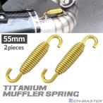 64 титановый пружина глушителя выхлоп springs 55mm универсальный Gold цвет 2 шт. комплект JA1066