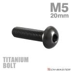  titanium болт M5×20mm P0.8 тигр s head шестигранная головка черный 1 шт JA1379