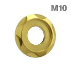  titanium шайба M10 наружный диаметр 23mm рамка-оправа диаметр 16mm Fujitsubo type шайба Gold цвет JA1676