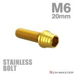  нержавеющая сталь болт M6×20mm P1.0 конус ракушка head колпак болт Gold цвет TB0309
