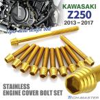 Z250 ER250 2013 год ~2017 год крышка двигателя блок цилиндров болт 11 шт. комплект из нержавеющей стали Gold цвет TB8052