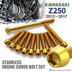 Z250 ER250 2013 год ~2017 год крышка двигателя блок цилиндров болт 11 шт. комплект из нержавеющей стали Gold цвет TB8064