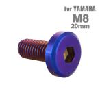 ブレーキディスク ローターボルト M8×20mm P1.25 ヤマハ用 フラットヘッド ステンレス 焼きチタンカラー TD0144
