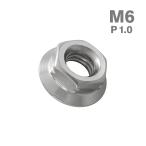  нержавеющая сталь гайка M6 P1.0 шестигранная гайка дизайн гайка подножка гайка серебряный цвет TF0070