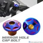 ミラーホールキャップ 正ネジ M10×10mm P1.25 2個セット ホンダ車用 スターヘッド 焼きチタンカラー TH0103