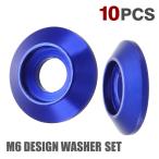 M6 дизайн шайба 10 шт. комплект алюминиевый наружный диаметр 18mm голубой TH0706-B