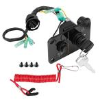 Keenso 12V 防水 スイッチパネルアセンブリ シングルキースイッチパネル エンジンイグニッションキー ヤマハ 船外機用 モーターヨット