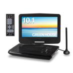  зеленый house 10 широкий портативный DVD плеер TV тюнер модель GH-PDV10MT-BK