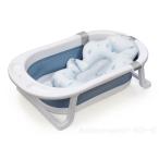 [ не использовался товар ]Hugmuu - gm- детская ванночка подушка комплект голубой складной . вентиль имеется младенец для ванна .. ванна многоцелевой 