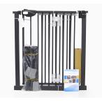 [ не использовался товар ] детская дверь детское ограждение домашнее животное торцевая дверь повышение рама 2 листов имеется стальной .. обивка тип черный установка ширина примерно 75~159cm высота примерно 76cm