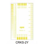 MYZOX マイゾックス クラックスケール CRKS-2Y 黄目盛 透明タイプ 測定目盛0.10-3.0 サイズ55x91mm [コンクリートクラック測定/ひび割れ測定]