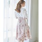 バックレースアップフラワー刺繍フレアスカート《Valentine Sweet Coordinate》《in the spring breeze 2024》4月13日(土)再販決定☆