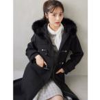取り外し可能なファー付きフィット＆フレアシルエットダッフルコート【rinemas リネマス】《Anytimechic2025AW》