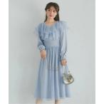 ショッピングラメ ラッフルフリル付きパール装飾ラメチュールワンピース tocco closet(トッコクローゼット)