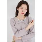 きらきらストーン×ビジュー付きリボンボンディングワンピース tocco closet(トッコクローゼット)