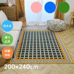 TOCO LIFE ブルーノ 200×240cm ラグ マット カーペット おしゃれ 洗える デザインラグ アート 夏冬兼用 滑り止め