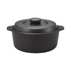 無印良品 におい移りがしにくいIH対応こなべ ダークブラウン 1.4L 直径18cm 83721015 アースンウェア ラウンド