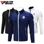 PGM 秋冬用　ゴルフメンズウェア　メンズアウター　長袖ジャケット　長袖ジャージー　防風　防雨　撥水機能　あたたかい　高弾力　ストレッチ性　シンプル