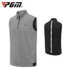 PGM 秋冬用　ゴルフウェア　メンズウェア　メンズベスト　ベスト　立ち襟　ハーフジップ　厚手　保温　防寒　通気性　シンプル