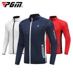 PGM 秋冬用　ゴルフメンズウェア　メンズジャケット　ジャージー　ジップアップ　長袖ジャケット　防寒　防水　軽量