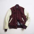 ショッピングスタジャン GOLDEN BEAR/GB SPORTS ゴールデンベアー/ジービースポーツ スタジャン #V80 CONTEMPORARY FIT CLASSIC VARSITY JACKET / MAROONxCREAM