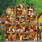 ドールハウス ミニチュア 積木ハウスおもちゃ ミニハウス DIY 宝物 アート 置物 部屋模型 本物みたい 手作りキット おしゃれミニチュアハウス シリーズ
