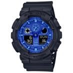 G-SHOCK ジーショック GA-100BP-1AJF ペイズリー BLUE PAISLEYシリーズ デジタル×アナログコンビモデルブラック×ブルー 腕時計 CASIO カシオ