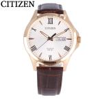 CITIZEN シチズン腕時計 メンズ  クオーツ レザー ブラウン ピンクゴールド ホワイト BF2023-01A