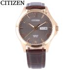 CITIZEN シチズン腕時計 メンズ  クオーツ レザー ブラウン ピンクゴールド ブラック BF2023-01H