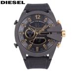 DIESEL ディーゼル MEGA CHIEF メガチーフ腕時計 メンズ クオーツ アナデジ ラバー ブラック ゴールド DZ4552 爆買