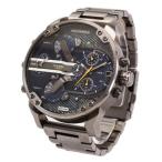 DIESEL ディーゼル 腕時計 メンズ 男性 クオーツ 電池 GMT 4タイムゾーン MR.DADDY ミスターダディ 大きい メタル ブレス シルバー ブルー 青 DZ7331 爆買