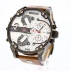 DIESEL ディーゼル 腕時計 メンズ 男性 クオーツ 電池 GMT 4タイムゾーン MR.DADDY ミスターダディ 大きい レザー 革 ブラウン ブラック ホワイト DZ7394 爆買