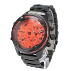 Yahoo! Yahoo!ショッピング(ヤフー ショッピング)DIESEL ディーゼル 腕時計 メンズ 男性 クオーツ 電池 GMT 3タイムゾーン BOLTDOWN ボルトダウン 大きい メタル ブレス ブラック オレンジ DZ7432
