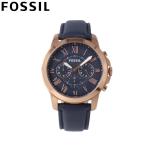 Yahoo! Yahoo!ショッピング(ヤフー ショッピング)FOSSIL フォッシル腕時計 メンズ クオーツ クロノグラフ アナログ 3針 レザー ネイビー ピンクゴールド FS4835IE