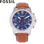 Yahoo! Yahoo!ショッピング(ヤフー ショッピング)FOSSIL フォッシル GRANT腕時計 メンズ クロノグラフ クオーツ レザー ブラウン シルバー ネイビー FS5210IE