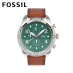 Yahoo! Yahoo!ショッピング(ヤフー ショッピング)FOSSIL フォッシル BRONSON腕時計 メンズ クオーツ アナログ クロノグラフ ステンレス レザー ブラウン シルバー グリーン FS5738