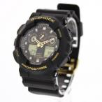Yahoo! Yahoo!ショッピング(ヤフー ショッピング)CASIO カシオ G-SHOCK ジーショック Gショック 腕時計 メンズ デジタル アナデジ ビッグフェイス ブラック 黒 ゴールド 金 GA-100GBX-1A9
