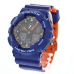 Yahoo! Yahoo!ショッピング(ヤフー ショッピング)CASIO カシオ G-SHOCK ジーショック Gショック 腕時計 メンズ デジタル アナデジ ビッグフェイス ブルー 青 オレンジ バイカラー GA-100L-2A